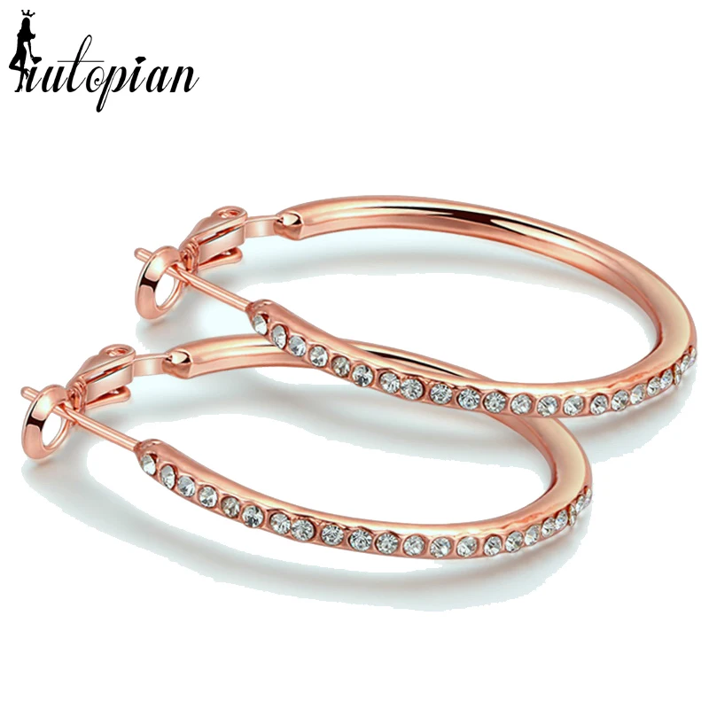 Italina R.A 2014 Классические Серьги Кольца С Австрийским Горным Хрусталём Stellux Высокое