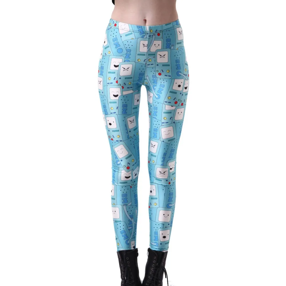 

Elastic Casual Pants Digital Printing Blue sponge baby Pattern Women Leggings 7 sizes Fitness Clothing Free Shipping Wholesale