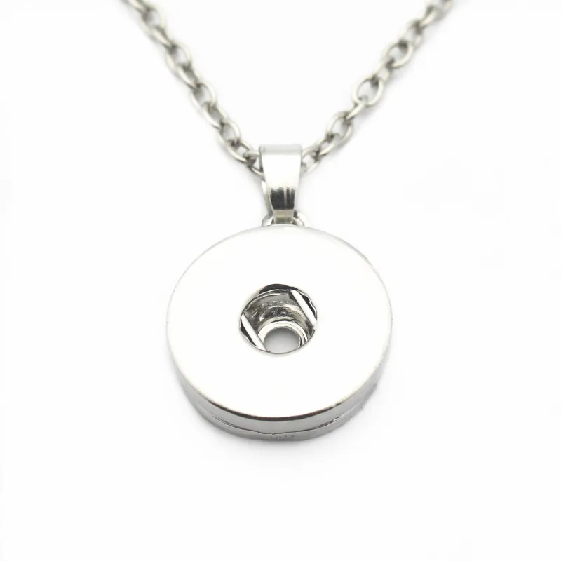 

Wholesale 5pcs/lot Snap Jewelry 18mm Rimple Round Snap Pendant With 50cm Chains Woman Necklaces DIY Jewelry