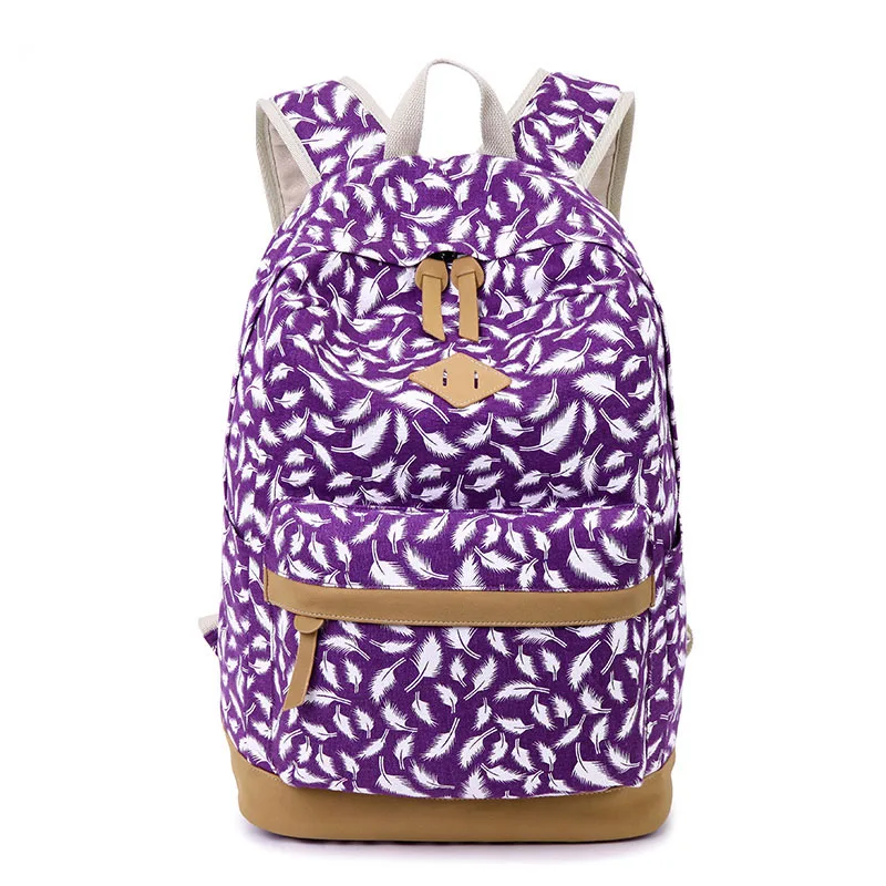 2017 Для женщин рюкзак с цветочным принтом школа женщина Mochila Школьные ранцы для