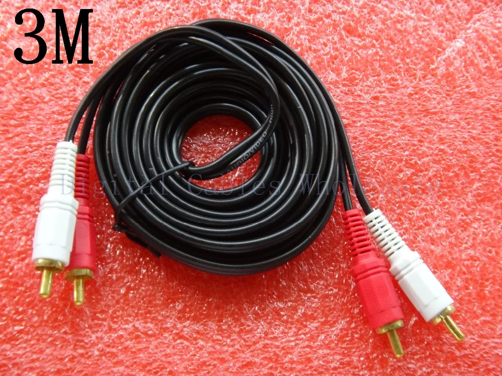 Оптовая продажа 2RCA штекер мужской аудио видео Расширенный av кабель шнур для DVD HDTV