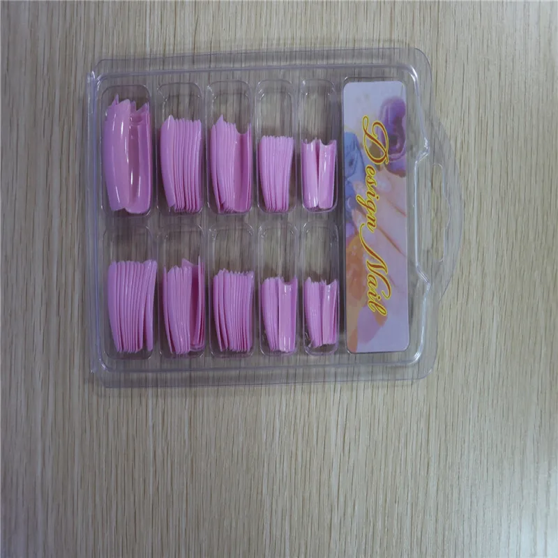 Накладные ногти оптом 100 штук пластиковых коробок французский кусок ложных