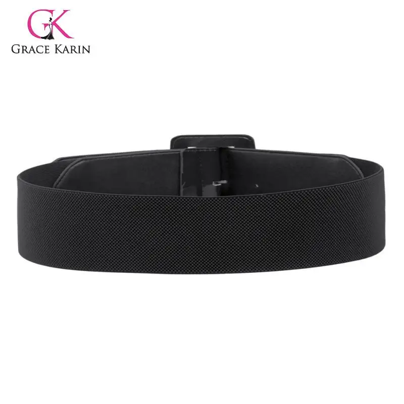 Эластичный пояс женский со вставкой из искусственной кожи | Аксессуары для