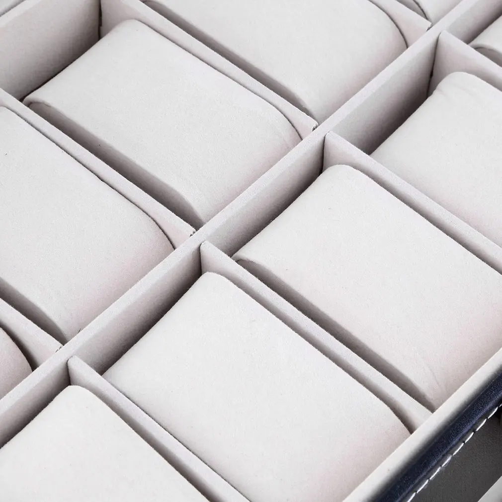 20 ячеек коробка для часов органайзер ювелирных изделий дисплей хранения двойной