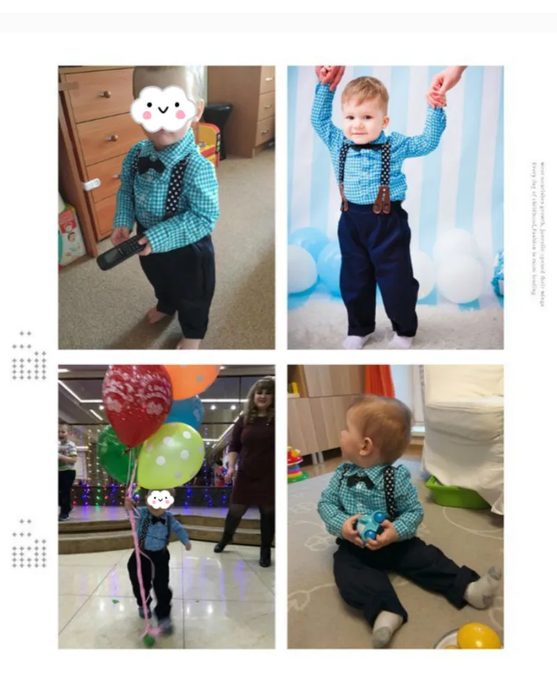 Комплект одежды для маленьких мальчиков; Весенняя детская одежда; джентльменские комбинезоны; Одежда для новорожденных; комбинезон для дня рождения; Roupas Bebe