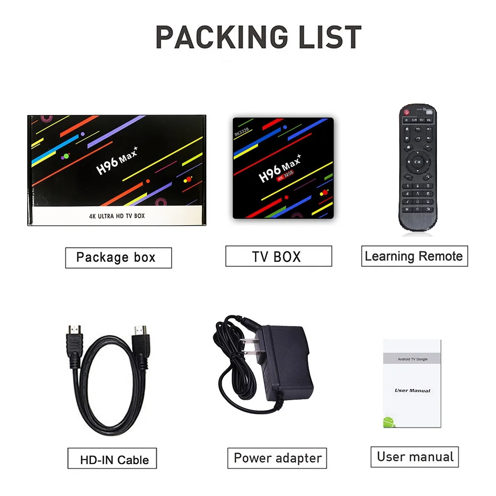 H96 MAX Plus TV Box Android 8.1 4gm ram 64gb Rockchip RK3328 USB3.0 H.265 4K Youtube Netflix Google Play Smart H96MAX | Электроника