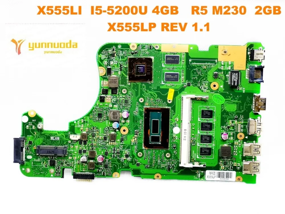 Оригинальная материнская плата для ноутбука ASUS X555LP модель X555LI I5-5200U 4 Гб R5 M230 2 REV 1