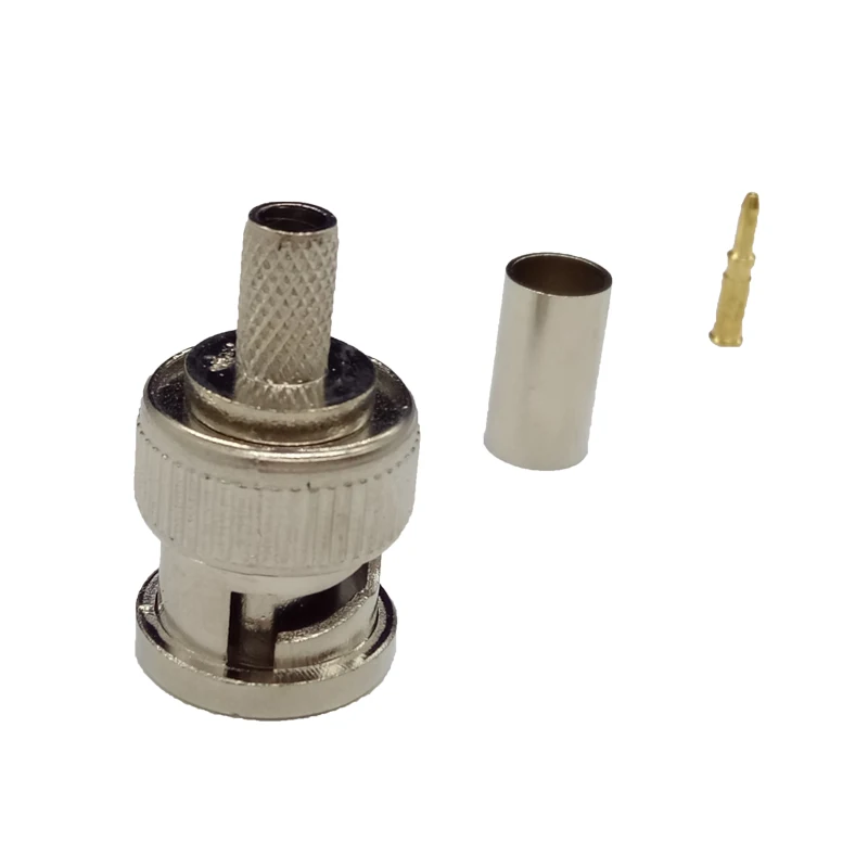 Evolylcam BNC Переходник штекер штепсельная Вилка для RG59 коаксиальный кабель RG59 разъем BNC Мужской из 3 предметов обжимной Аксессуары видеонаблюдения Системы конвентер
