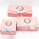 20 шт крафт-бумажная коробка свадебные вечерние лента-гирлянда Розовый Кекс печенье конфетная коробка макарон цветочный позолота подарочная упаковка сумка