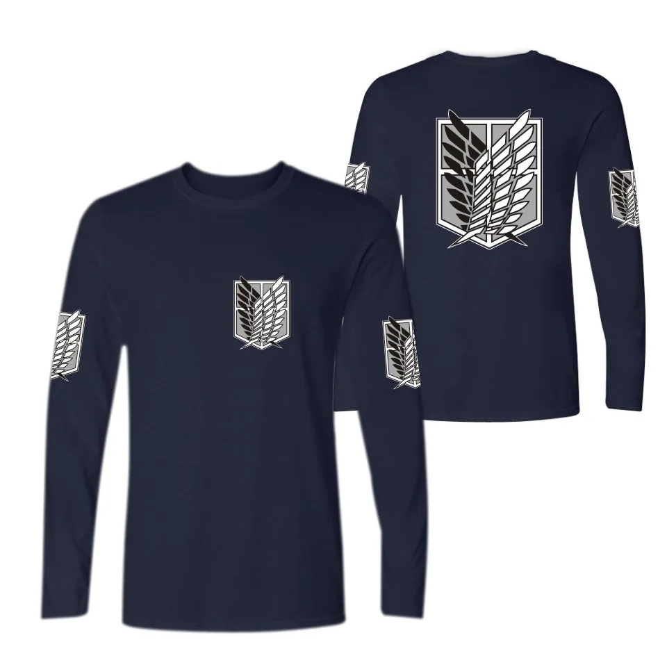 

Длинная футболка с рисунком из аниме «атака на Титанов»