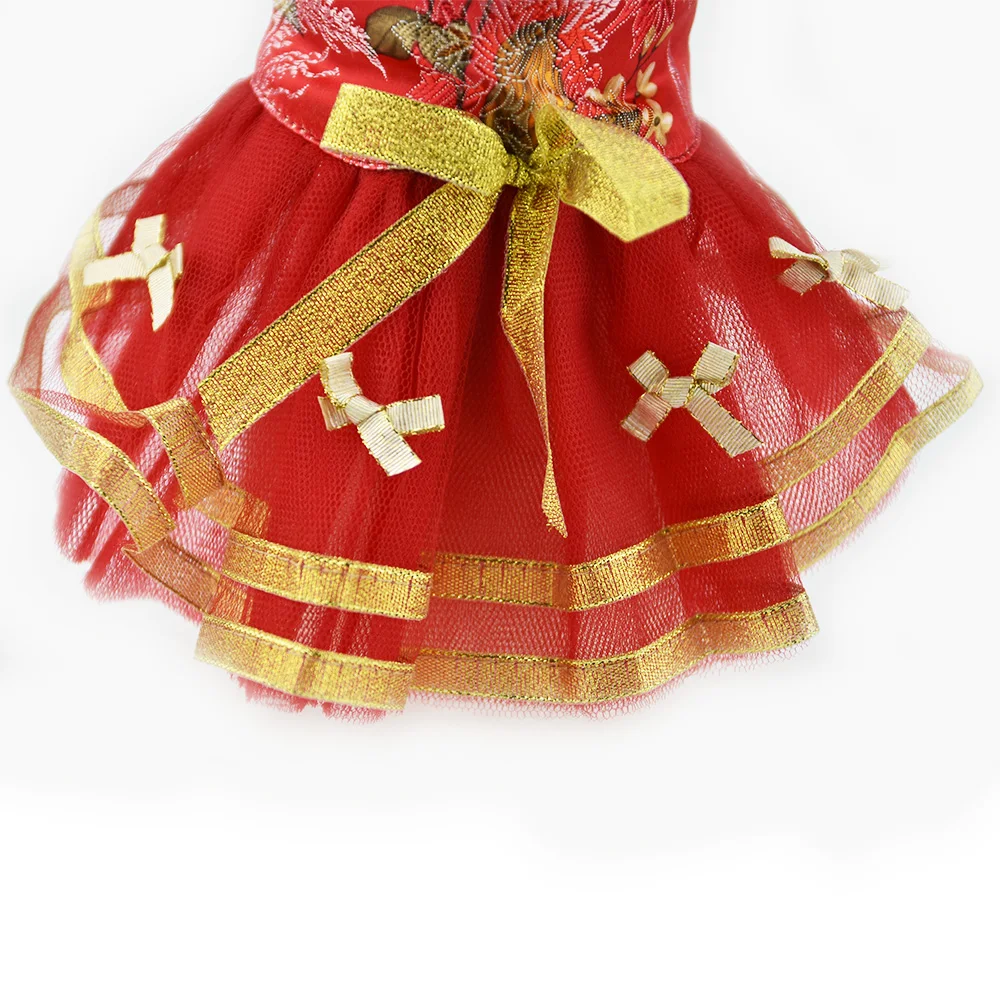 Роскошное платье с цветочным принтом для собаки и щенка винтажная пачка домашних