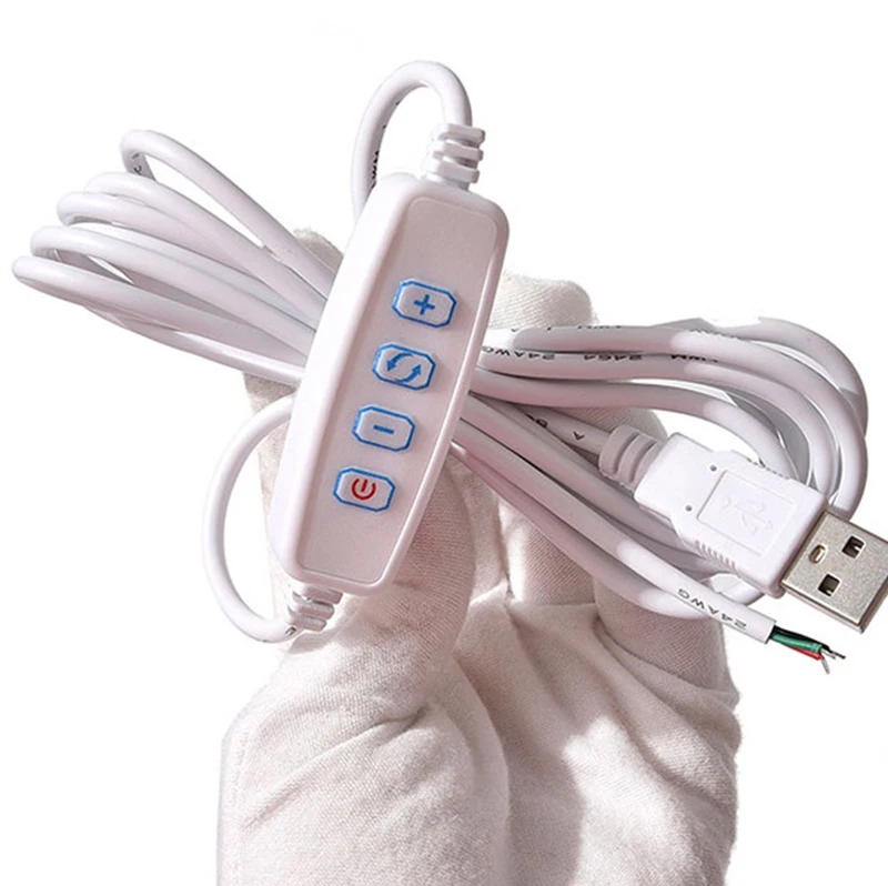 Светодиодный диммер DC5V USB затемнения Питание выносная линия плавная регулировка для светодиодный настольная лампа провода подвесной светильник с регулируемой яркостью, светодиодный лампы