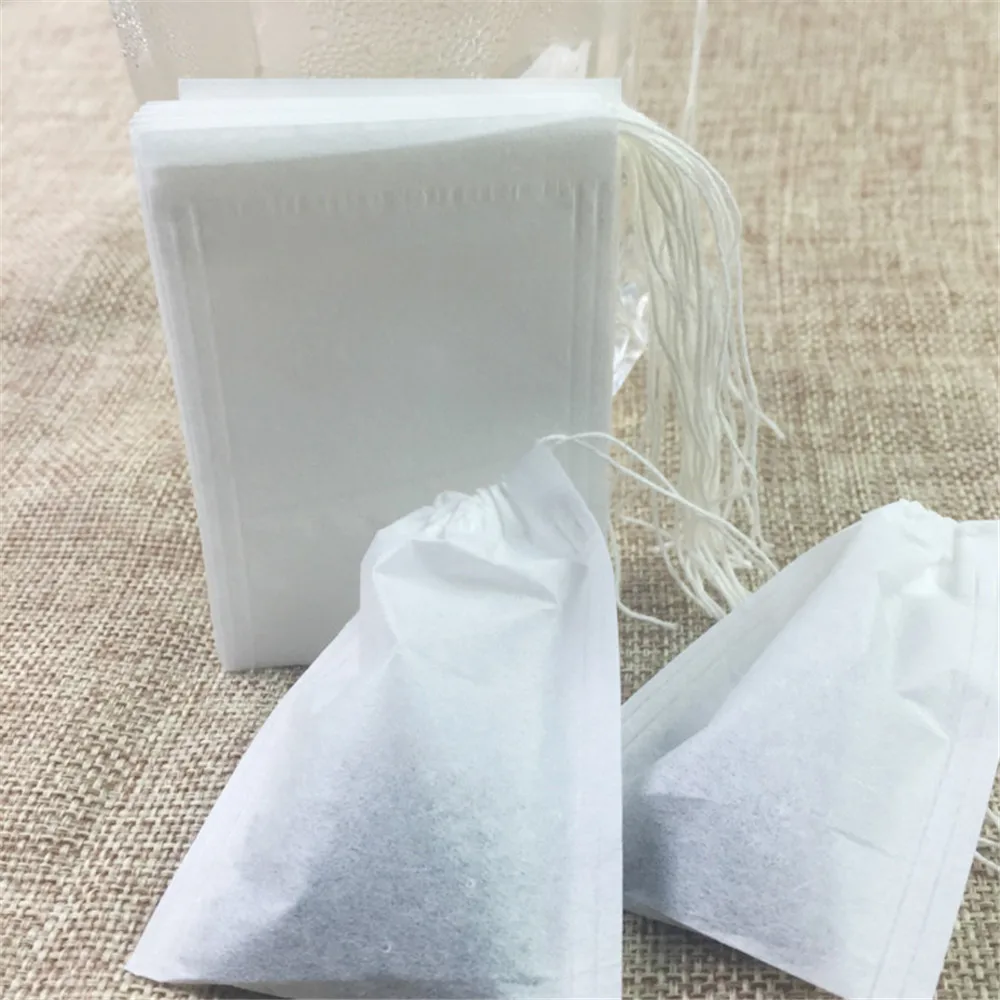 100 шт./упак. 3 Размеры пустой Чай мешочные фильтры одноразовый Drawstring травяной листовой чай фильтр с струнной уплотнение фильтр Бумага сумки