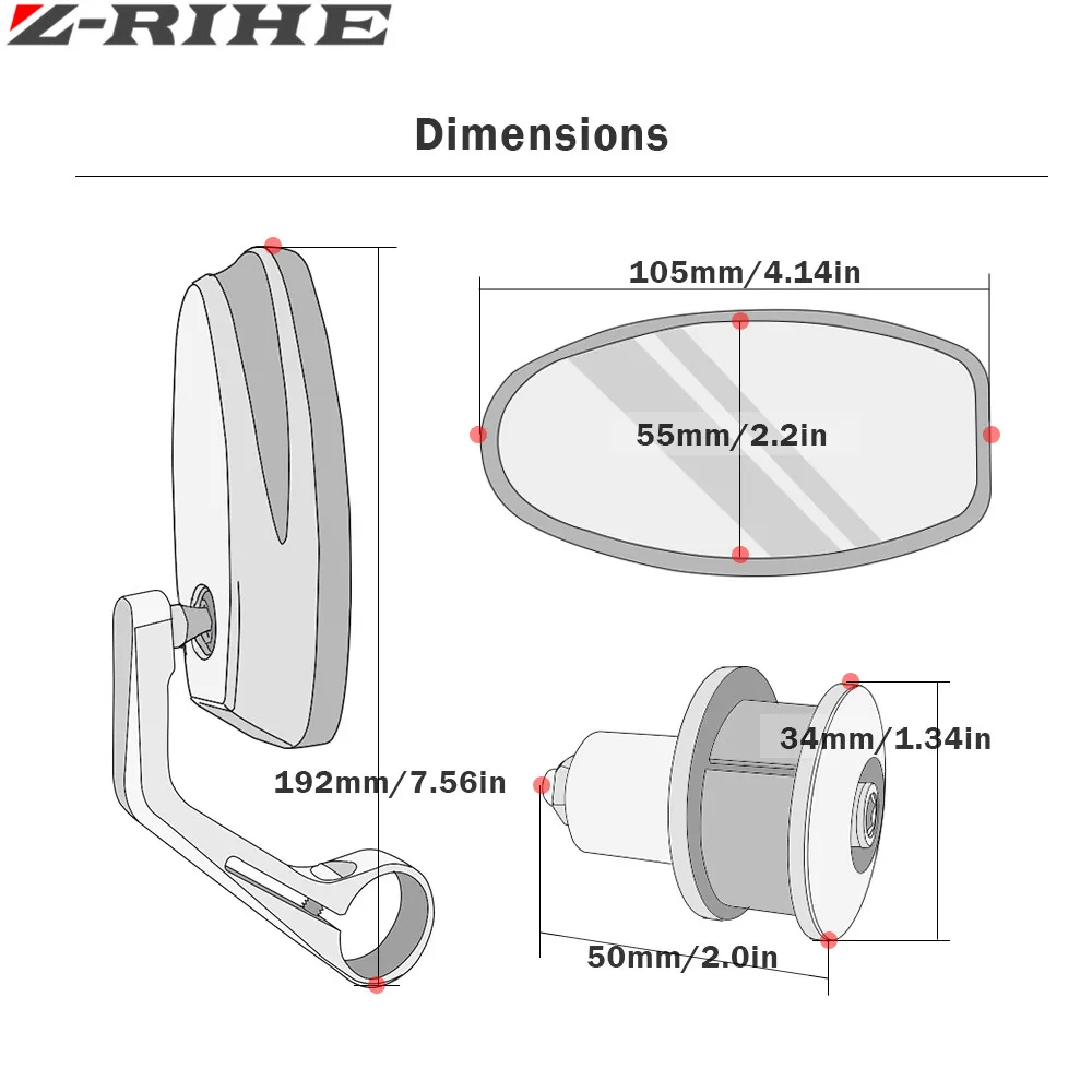 Двигатель зеркало заднего вида скутер части Универсальный Мотоцикл Скутер