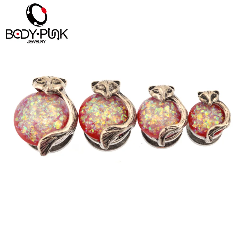 Перфорированная шнековая вилка в стиле панк с лисьим покрытием шнековые затычки