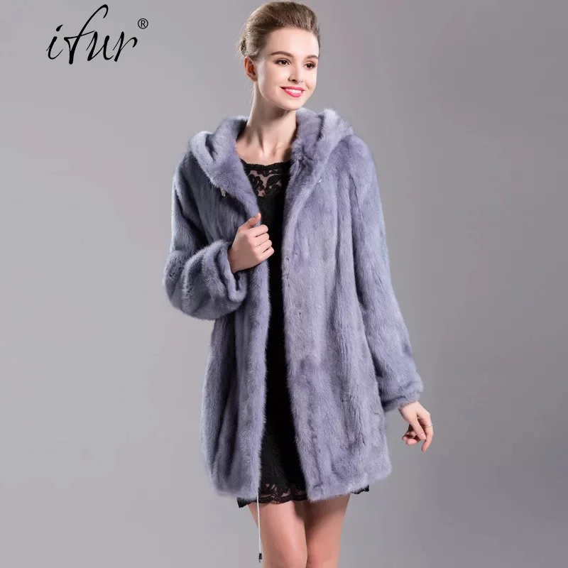 2021 Роскошные Брендовые женские натуральный импорт норковая меховая длинная