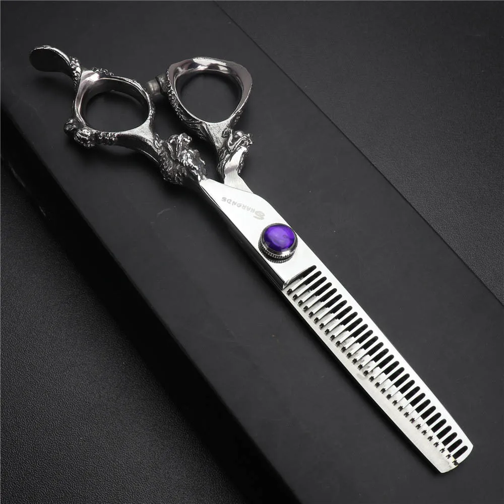 6inch thinning Sharonds Ножницы Парикмахерские парикмахерские 5,5 6 дюймов ножницы Профессиональные ножницы парикмахерские принадлежности фиолетовый дракон makas - Цвет: 6inch thinning