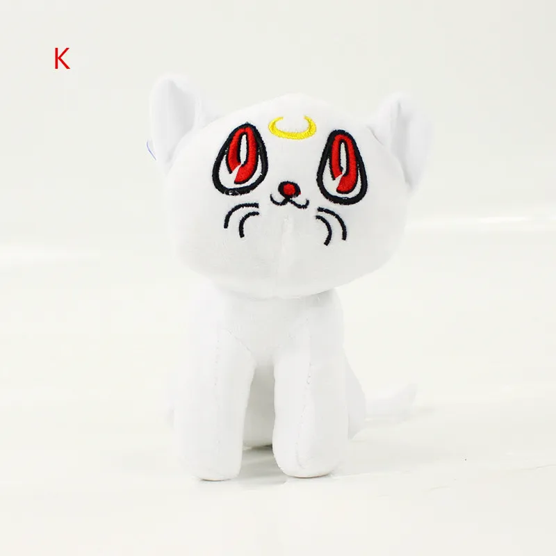 white cat 16cm 15-16 см Сейлор Мун плюшевая мультяшная кукла игрушка Морячка Цукино Усаги Луна Чиба Мамору чибиуса Mizuno Ami Hino Rei Kino Makoto плюшевая - Цвет: white cat 16cm