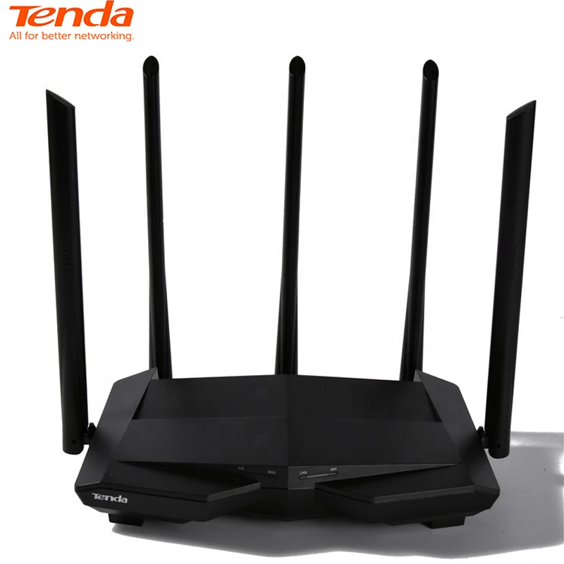 Tenda AC11 Gigabit Dual Band AC1200 Беспроводной маршрутизатор с 5 * 6dBi высокого усиления антенны