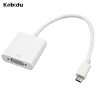 Kebidu USB 3,1 Type-c to VGA конвертер Кабель-адаптер для мужчин и женщин аудио кабель для передачи данных для Macbook Chromebook Pixel ноутбук