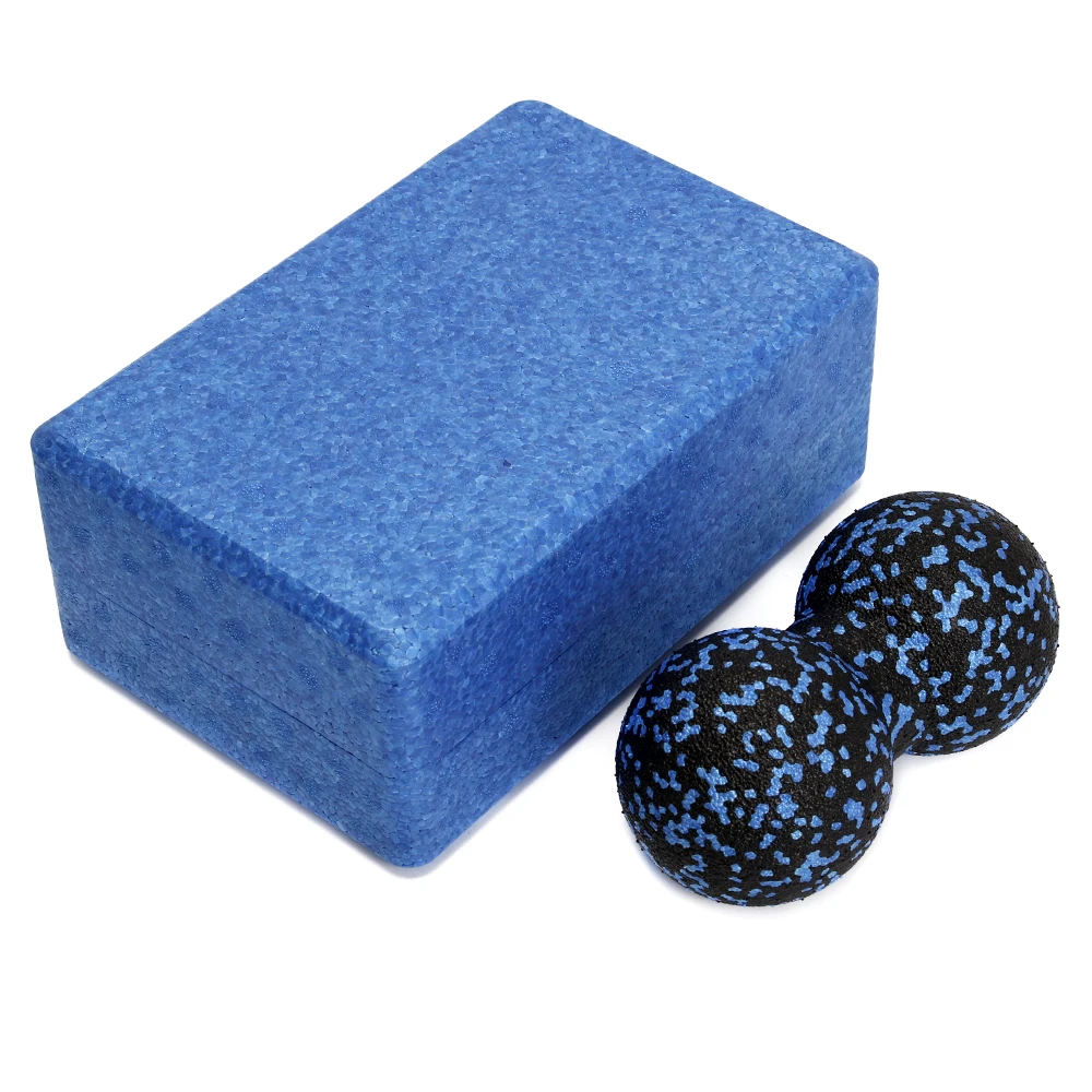 Комплект из 2 предметов EPP Yoga Block-Пилатес кирпич+ Йога Массаж арахисовый мяч для тренажерного зала фитнес-упражнения физио-массаж