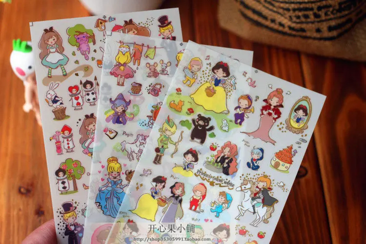 1 шт. Новые Kawaii Скрапбукинг/планировщик наклейки/декоративные этикетки/Алиса Белоснежка Золушка/Офисные принадлежности милые канцелярские принадлежности