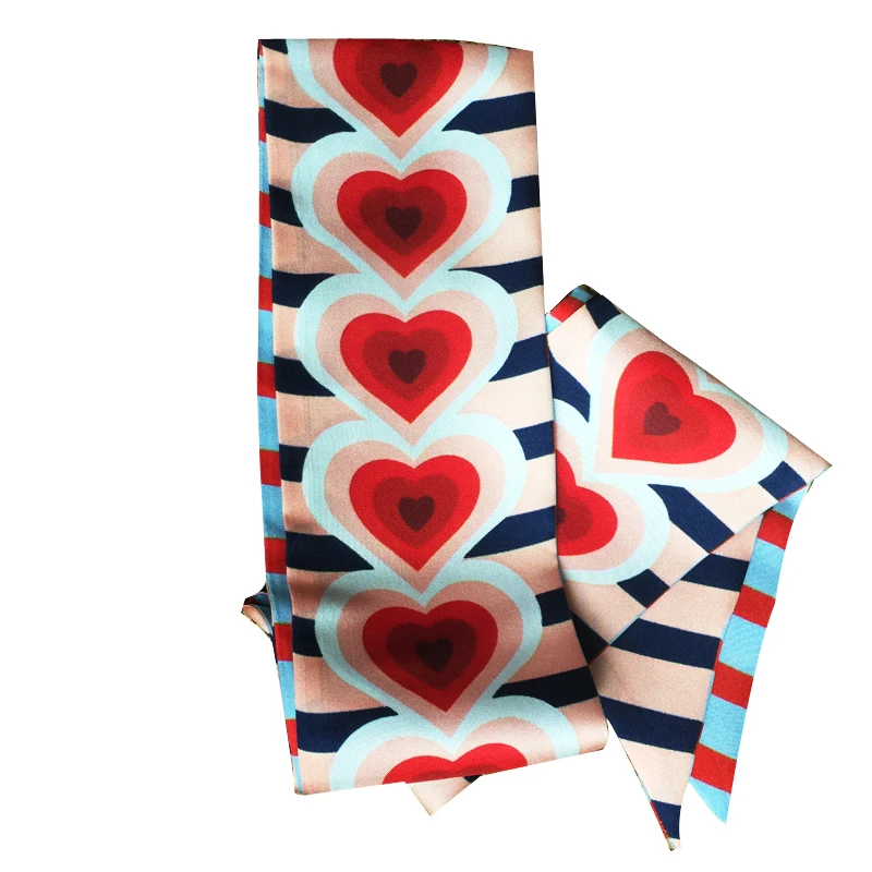 Любящее сердце круг позиционирования Модные женские 100% шелк Riband шарфы для