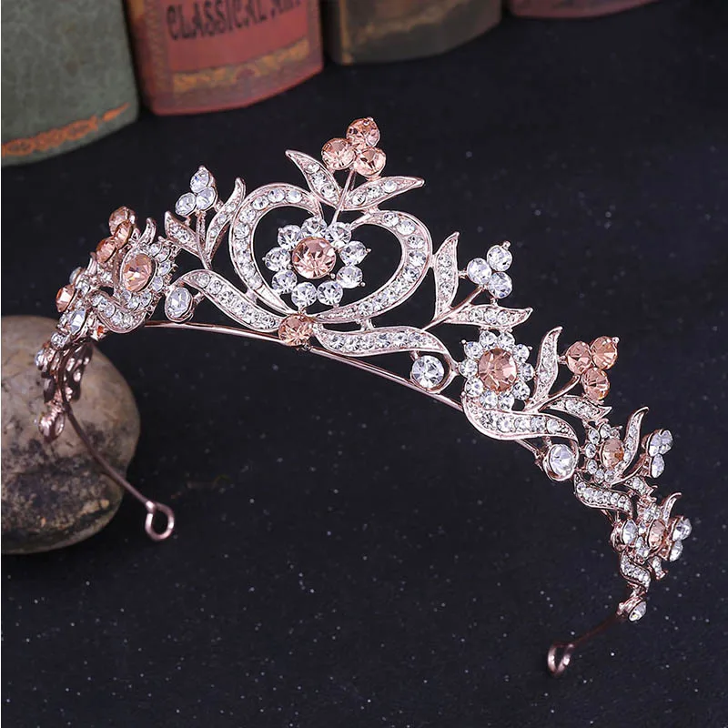 Тиары и короны FORSEVEN с кристаллами женские головные уборы в форме Большого Яблока