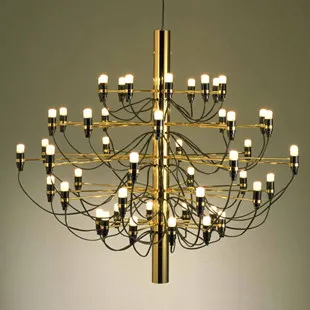 Современное украшение для дома 18/30/50 лампочек люстра золотого цвета гостиной