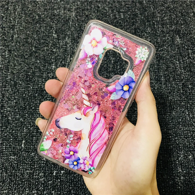Unicorn Under Блестящий Мягкий силиконовый чехол Quicksands для huawei P30 Pro P20 P10 P9 P8 Lite mate 20X10 9 P Smart Plus чехол s - Цвет: Unicorn Under
