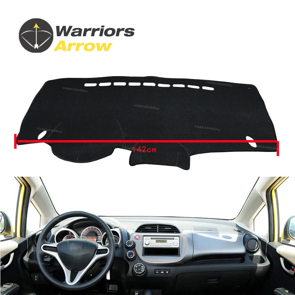 Для Honda Fit/Jazz 2009 2010 2011 2012 2013 LHD черный чехол на приборную панель, коврик для приборной панели, коврик для приборной панели, защита от солнца, накладка на приборную панель, ковер