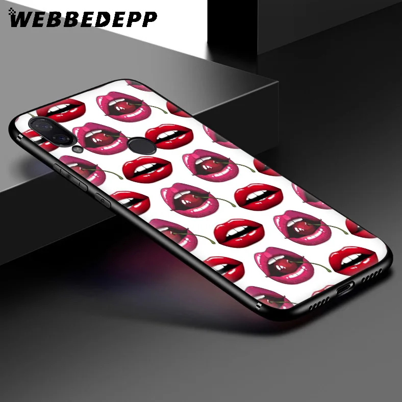 WEBBEDEPP Red Sexy Lips girl Soft Case for Xiaomi Redmi K20 7A 4A 4X 5 5A 6 6A S2 Note 8 4 7 Pro Plus Prime |