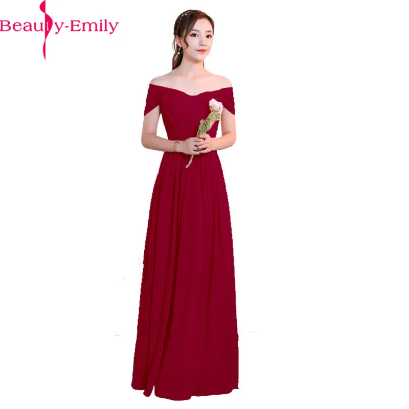 Beauty-Emily вечернее с вырезом Лодочка Платье длинное Дешевое без рукавов