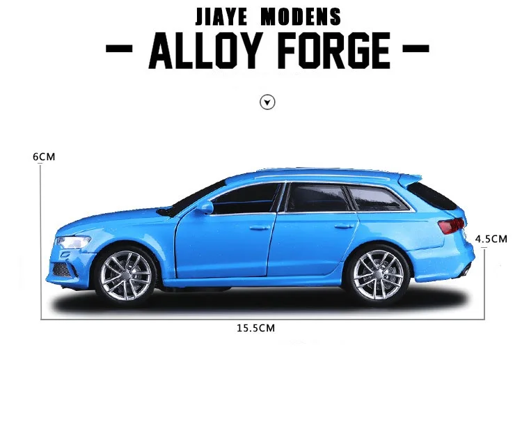 

High Simulation Exquisite Diecasts & Toy Vehicles: Double Horses Car Styling Wagon Sport RS6 1:32 Alloy Car Model Sounds & Light