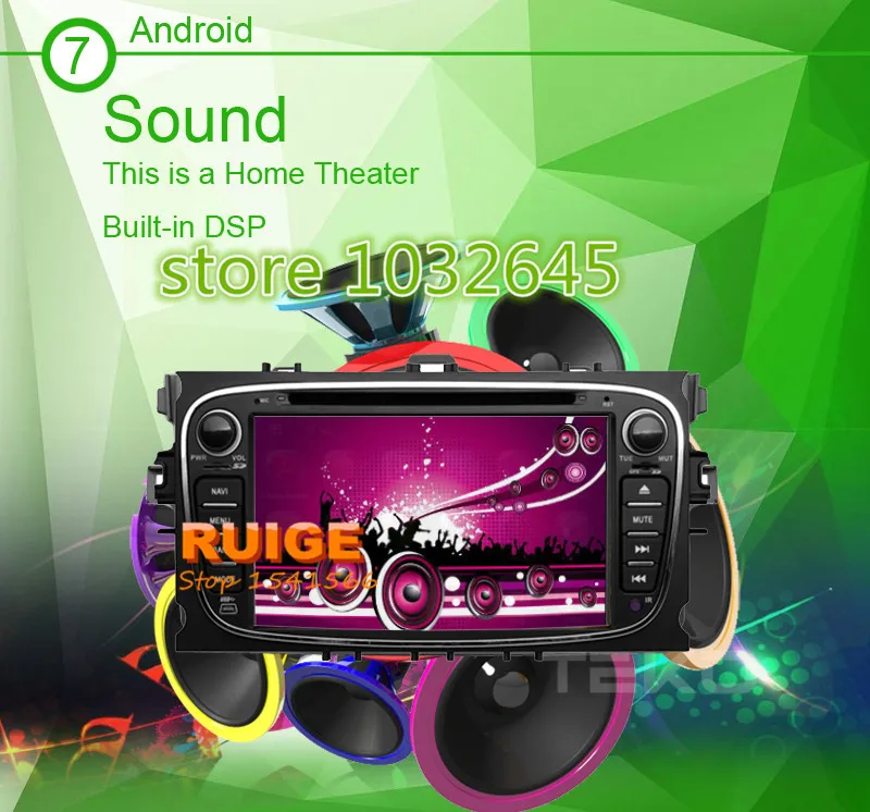 2 din Android 9 0 двухъядерный 1024*600 ar dvd-плеер GPS Navi для Ford Focus Mondeo Galaxy с 3 G аудио стерео