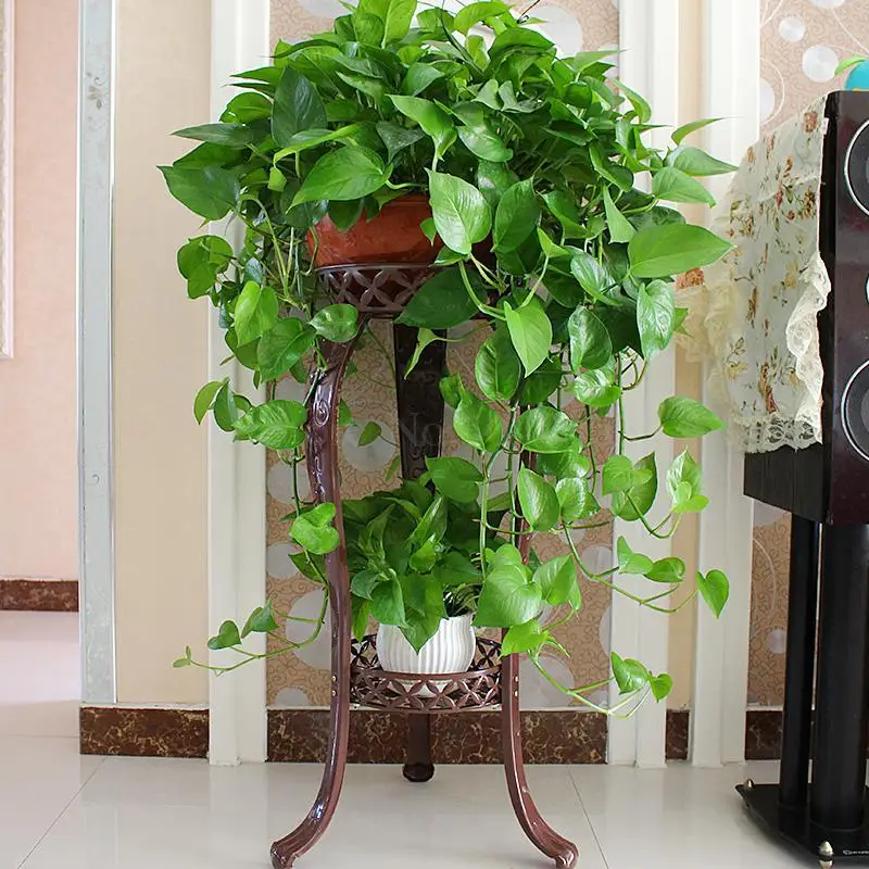 European flower rack wrought iron multi-layer indoor floor-standing green flower shelf living room storage balcony meat home - Цвет: 83cm