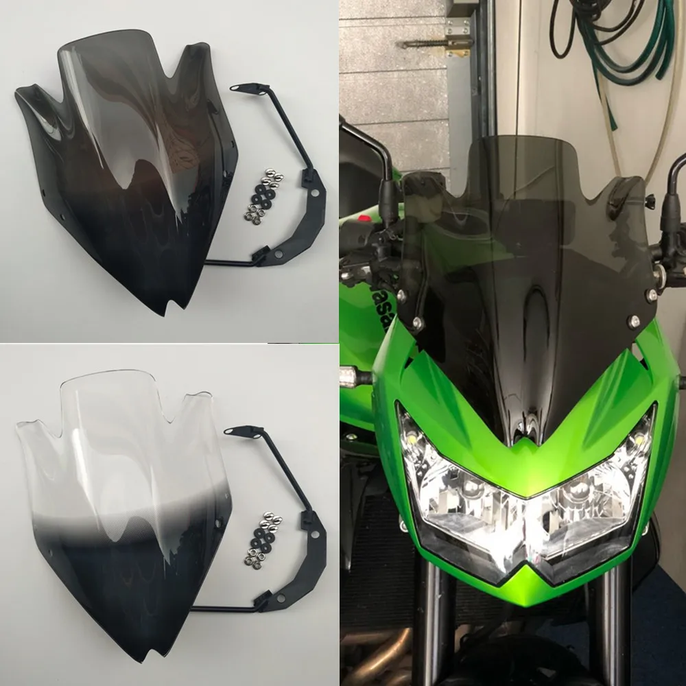 

New Generation Screen Windshield Windscreen Fit For Kawasaki Z750 Z750R Z 750 2008 2009 2010 2011 2012 Black Wind Deflector