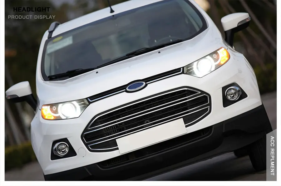 2 шт. светодиодный фары для Ford EcoSport 2013- светодиодный автомобильный фонарь ангельские глазки ксенон HID комплект Противотуманные фары светодиодный дневные ходовые огни
