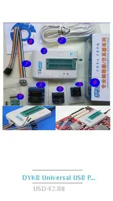 DYKB Minipro TL866II USB программатор 25 разъем адаптера SOP8 Зажим IC зажим биос Flash EPROM для IC тестер программного обеспечения серийный 74/54