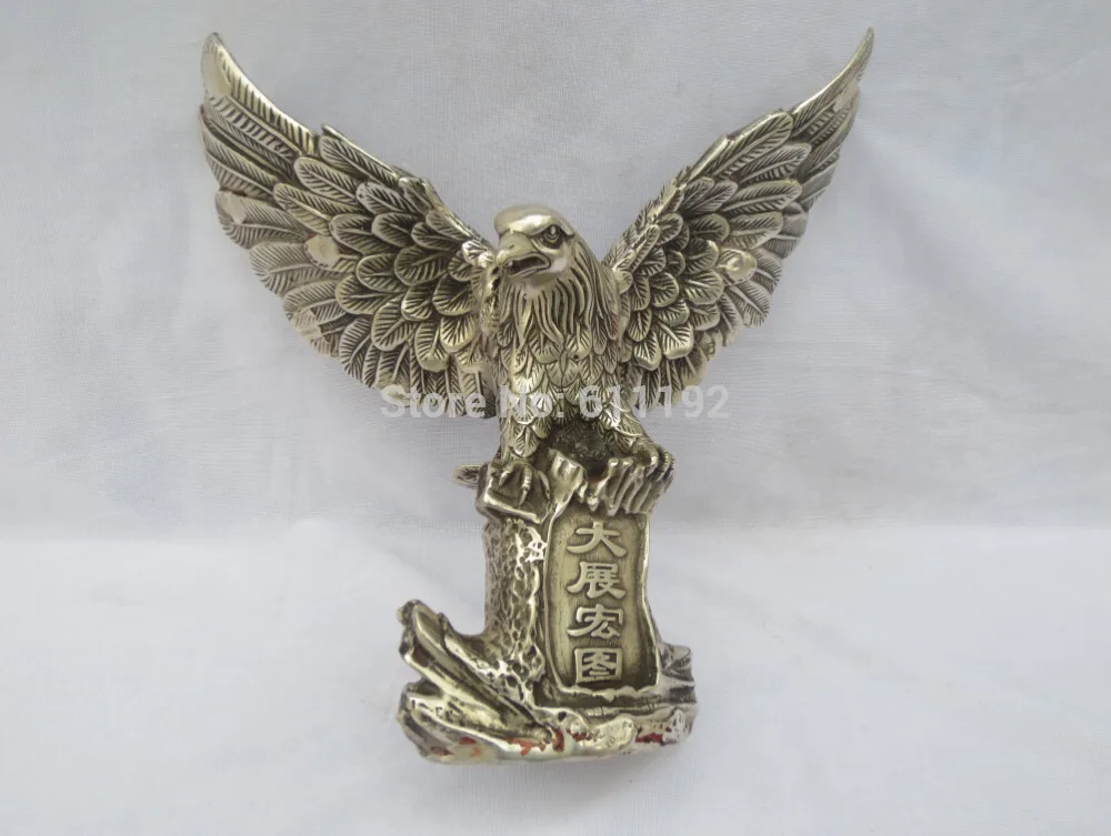 9 4 дюйма уникальный подарок Тибет серебро ручной работы большой Орел