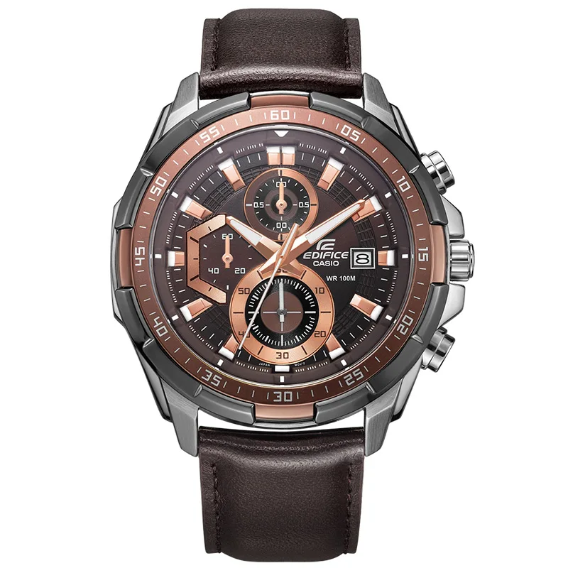 EFR-539L-5A Casio Мужские часы новые деловые повседневные Модные сто метров водонепроницаемые кварцевые мужские часы со стальным ремешком EFR-539 наручные часы - Цвет: EFR-539L-5A