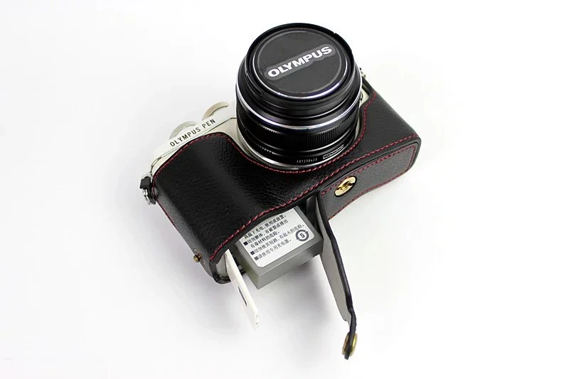 Роскошная натуральная кожа Камера сумка для цифровой камеры Olympus Pen Lite E-PL7 E-PL8 E-PL9 черный/коричневый/Кофе EPL7 EPL8 EPL9 Камера чехол