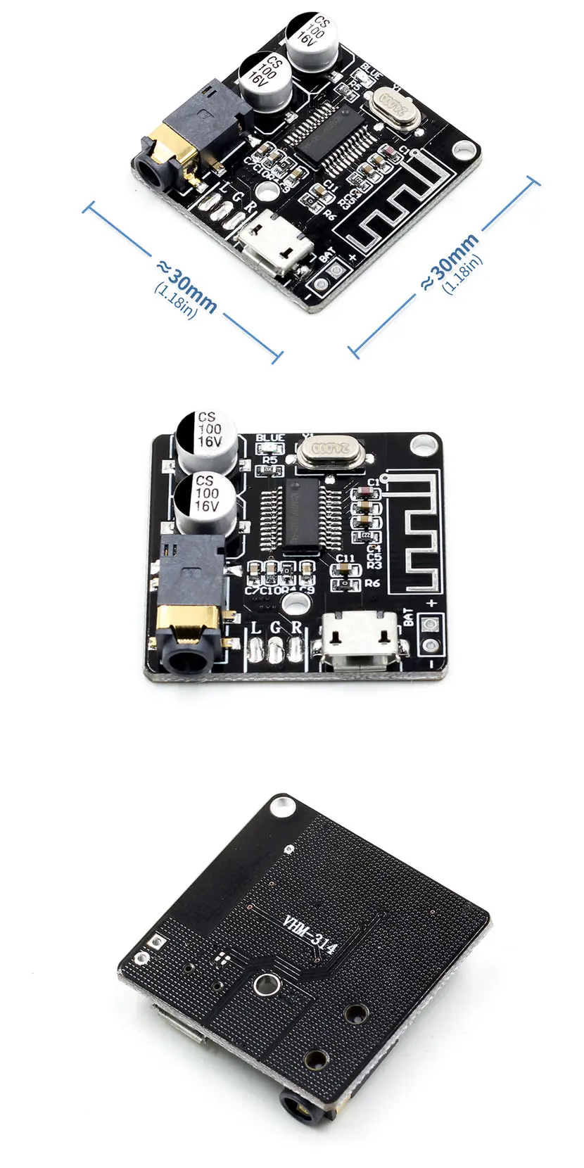 VHM-314 Bluetooth аудио приемник плата Bluetooth 5,0 mp3 декодер не допускающий потерь беспроводной стерео музыкальный модуль