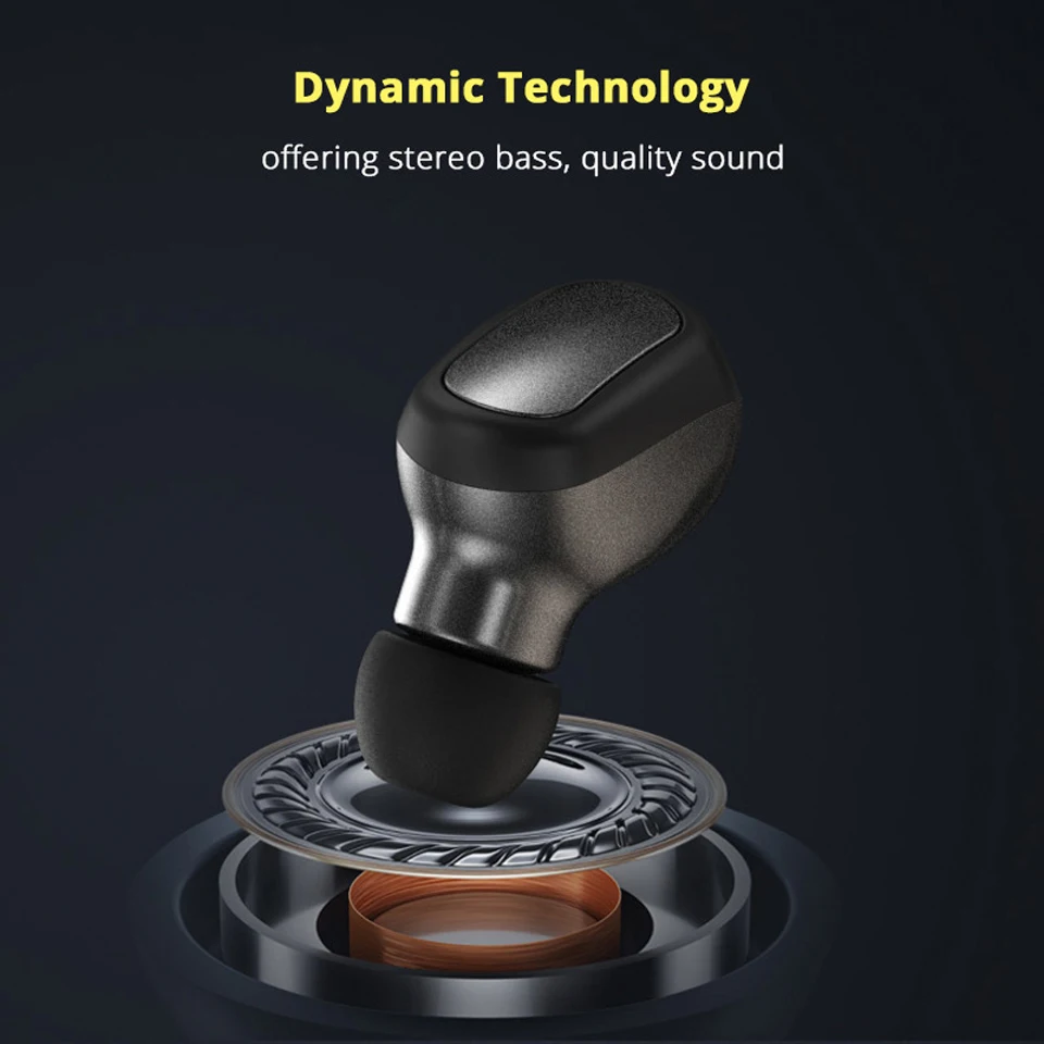 Wireless Earphones V5.0 Bluetooth Headsets Sport Earbuds with Mic and Charger Box Handsfree For iPhone Android Gaming Headsets