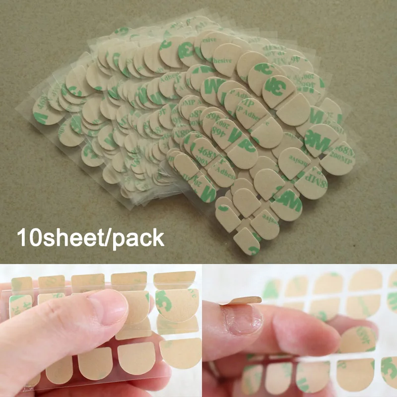 10 листов/партия двусторонний скотч для ногтей 20 размеров|stickers princess|tape to mp3 convertertape