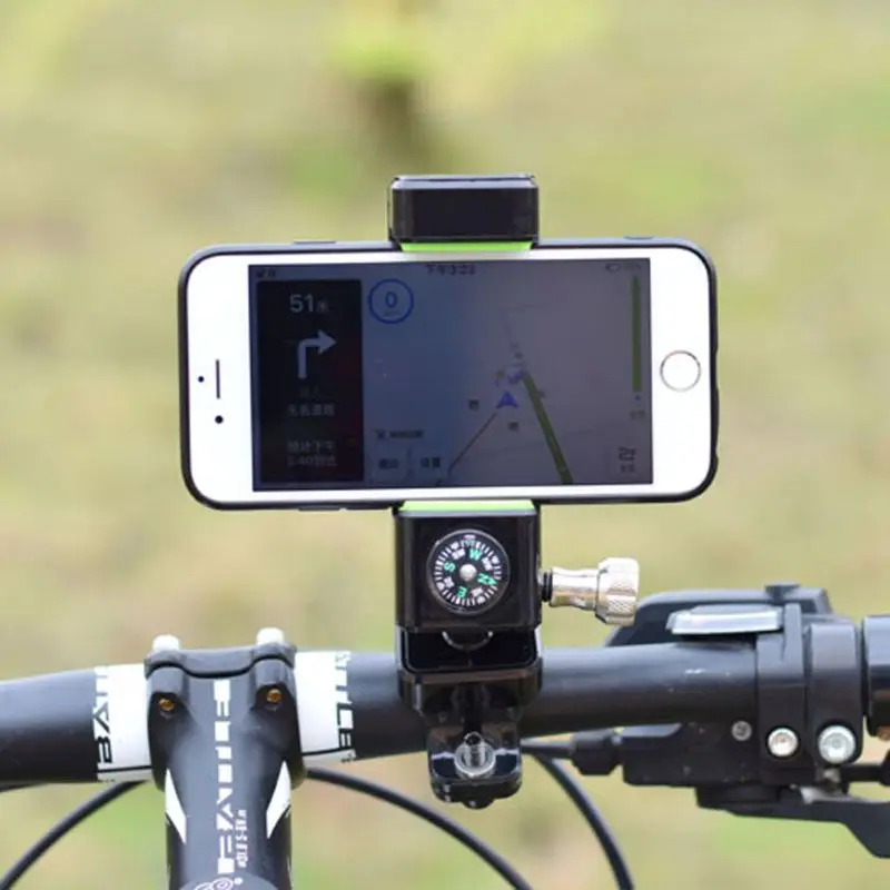 Multi-functional Bicycle Handlebar Mount Bracket Motorbike Phone Holder With Compass for iPhone Samsung 3.5-6.5 inch Cel | Автомобили и