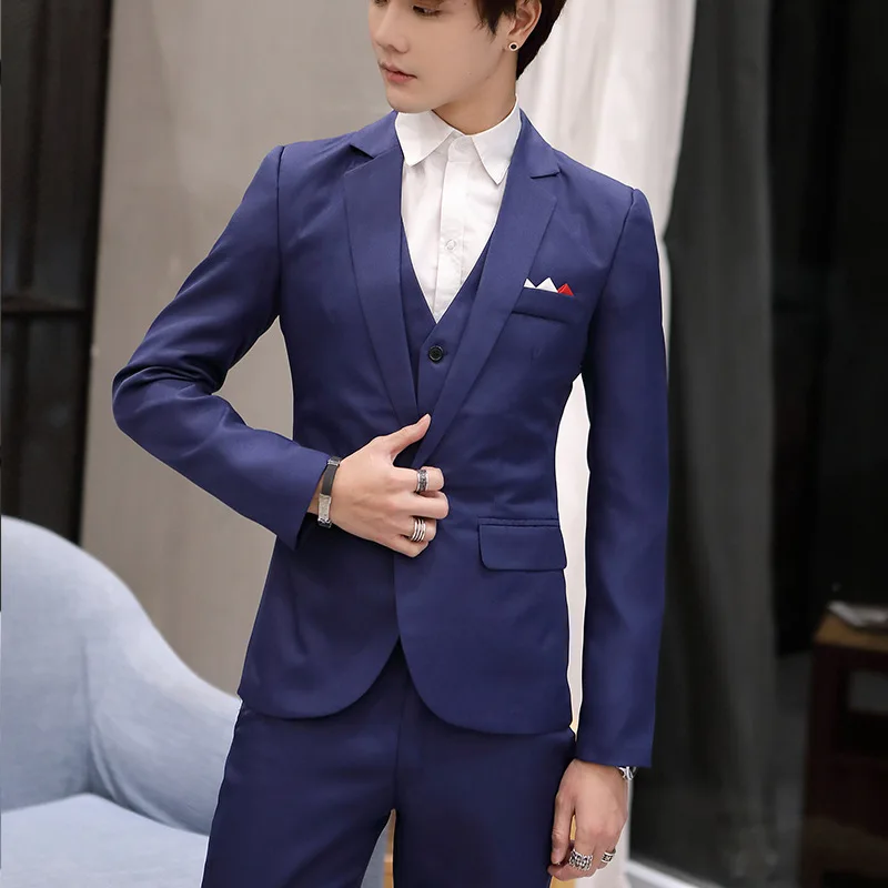 

Amazon wholesale supply Dropshipping blazers suit jackets version slim casual single suit men wedding top clothes