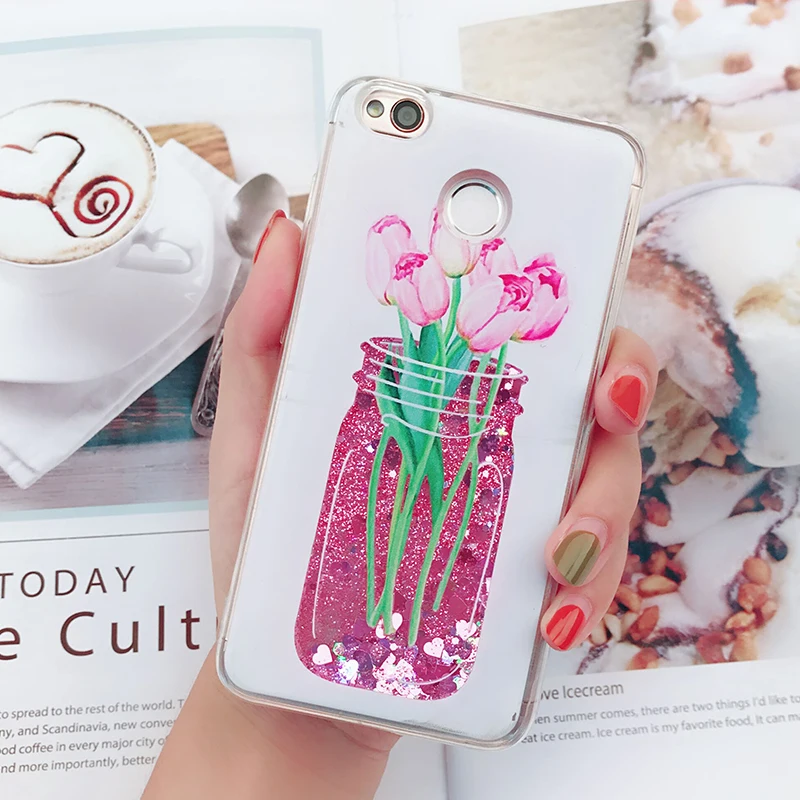 Case For Xiaomi Redmi 5 Plus S2 Note 4X 4A 5A Pro 6X Quicksand Liquid Glitter Dynamic Soft TPU Cover |