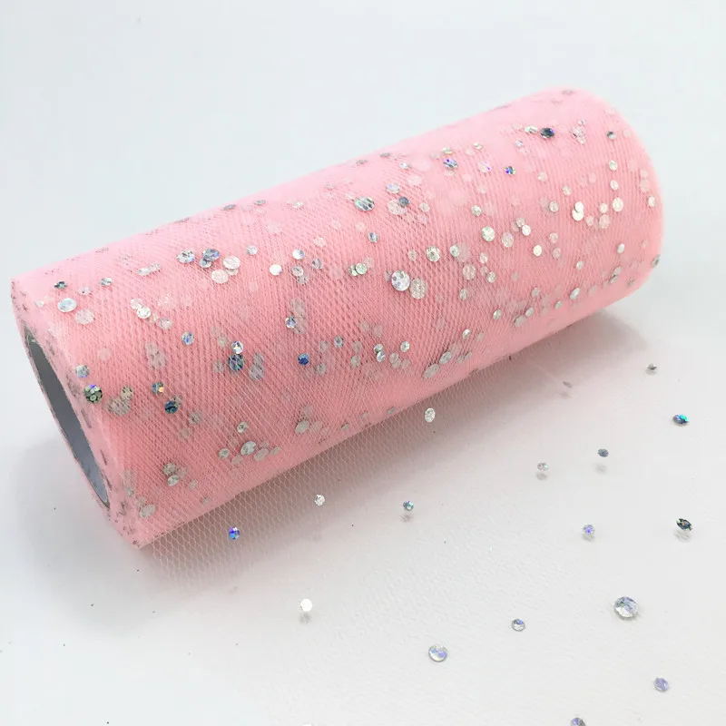 dx light pink 15 см(22 м/рулон) Тюль в рулоне для детского душа DIY Хрустальная органза тюль отвесное Свадебное украшение из ткани девичник вечерние украшения. Q - Цвет: dx light pink