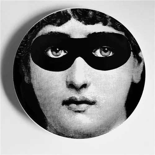 6/7/8 Дюймов Мода из Милана, Fornasetti таблички дома декоративная тарелка Декор на стену посуда арт фарфоровое блюдо украшение дома - Цвет: 26